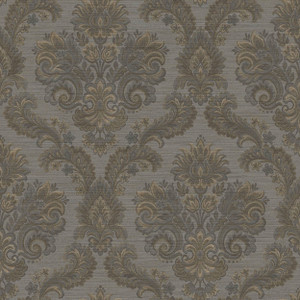 35949-Ornamenta Damask Beige Grey Galerie Wallpaper